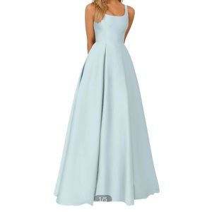 Azazie Kendal and Kylie satin Sea Glass Dress new with tags. Prom. Bridesmaid